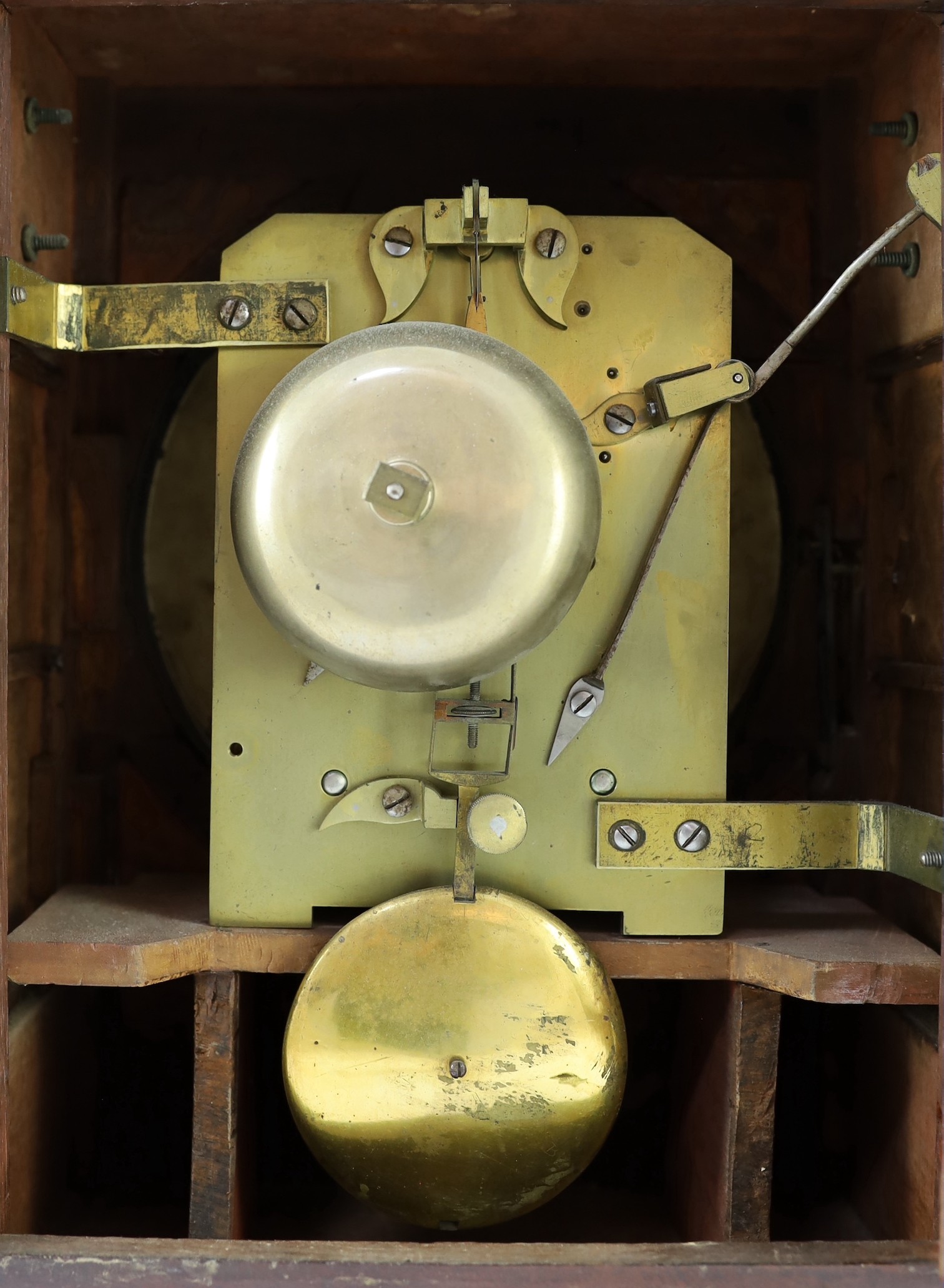 Chater, Goswell Road, London. A Regency brass mounted mahogany eight day bracket clock, 29cm wide 17cm deep 42cm high